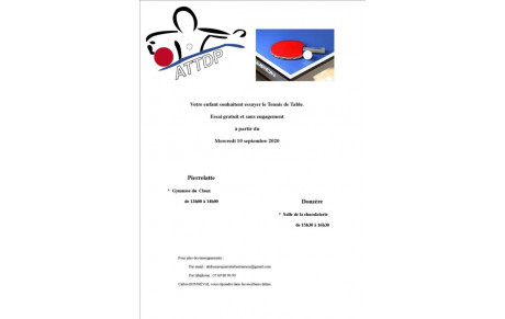 ESSAI TENNIS DE TABLE