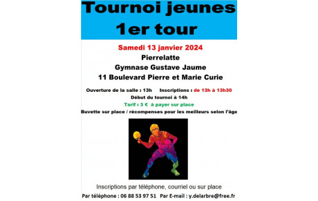 1er TOUR TOURNOIS JEUNES